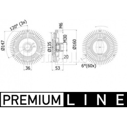 sankaba, radiatoriaus ventiliatorius BEHR *** PREMIUM LINE ***
                                MAHLE                         
