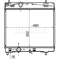 Aušinimo radiatorius
                                MAHLE                                                CR 1860 000S, MAHL
