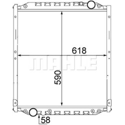 Aušinimo radiatorius
                                MAHLE                                CR 1552 000S, MAHLE, CR 1552 000S,