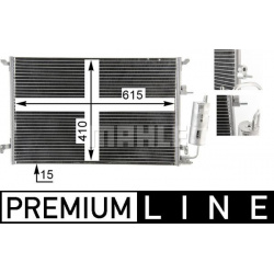 kondensatorius, oro kondicionierius BEHR *** PREMIUM LINE ***
                                MAHLE                          