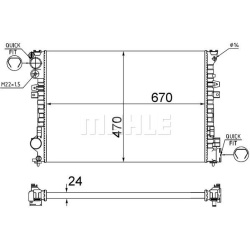 Aušinimo radiatorius
                                MAHLE                                                CR 587 001S, MAHLE