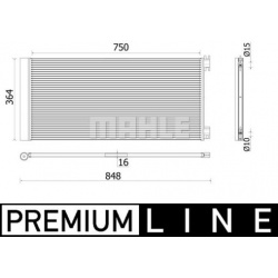 kondensatorius, oro kondicionierius BEHR *** PREMIUM LINE ***
                                MAHLE                          