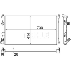 Aušinimo radiatorius
                                MAHLE                                                CR 1683 000S, MAHL