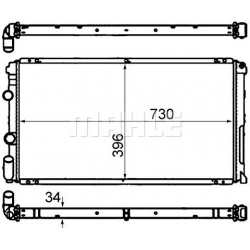 Aušinimo radiatorius
                                MAHLE                                                CR 204 000S, MAHLE