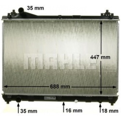 Aušinimo radiatorius
                                MAHLE                                CR 1871 000S, MAHLE, CR1871000S, a