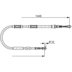 trosas, stovėjimo stabdys
                                BOSCH                                                1987482899, B