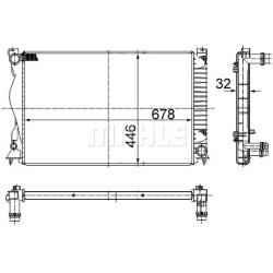 Aušinimo radiatorius
                                MAHLE                                                CR 978 000S, MAHLE