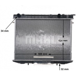 Aušinimo radiatorius
                                MAHLE                                CR 208 000S, MAHLE, CR208000S, aut