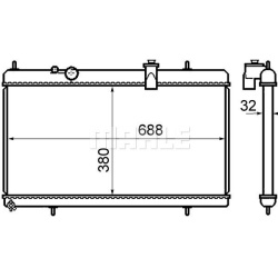 Aušinimo radiatorius
                                MAHLE                                                CR 801 000S, MAHLE