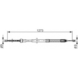 trosas, stovėjimo stabdys
                                BOSCH                                                1987482308, B