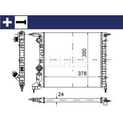 Aušinimo radiatorius
MAHLE CR 615 000S, MAHLE