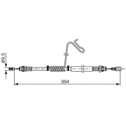 trosas, stovėjimo stabdys
                                BOSCH                                                1 987 482 882