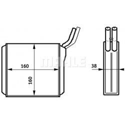 šilumokaitis, salono šildymas BEHR
MAHLE AH