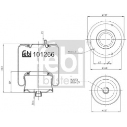 pneumatinė oro pagalvė
                                FEBI BILSTEIN                                                101266,