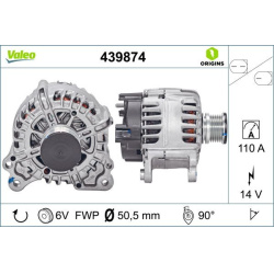 Kintamosios srovės generatorius VALEO ORIGINS NEW OE TECHNOLOGY
                                                439874, VALE