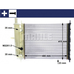 Aušinimo radiatorius
                                MAHLE                                                CR 630 000S, MAHLE