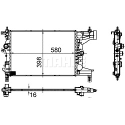 Aušinimo radiatorius
                                MAHLE                                                CR 945 000S, MAHLE