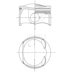 Stūmoklis
                                MAHLE                                                028 PI 00132 001, MAHLE, 028P