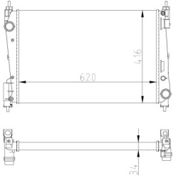 Aušinimo radiatorius
                                NRF                                                54752A, NRF, 54752A,