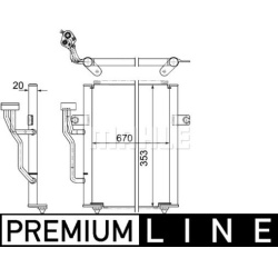 kondensatorius, oro kondicionierius BEHR *** PREMIUM LINE ***
                                MAHLE                          