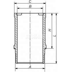 cilindro įvorė
                                MAHLE                                                021 WN 23 01, MAHLE, 02