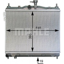 Aušinimo radiatorius
                                MAHLE                                CR 1277 000P, MAHLE, CR1277000P, a