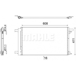 kondensatorius, oro kondicionierius BEHR
                                MAHLE                                               
