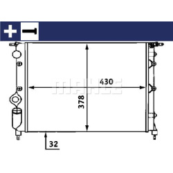Aušinimo radiatorius
                                MAHLE                                                CR 476 000S, MAHLE