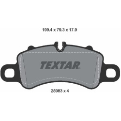 stabdžių trinkelių rinkinys, diskinis stabdys
                                TEXTAR                                      