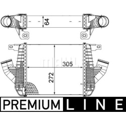 tarpinis suslėgto oro aušintuvas, kompresorius BEHR *** PREMIUM LINE ***
                                MAHLE             