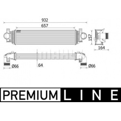 tarpinis suslėgto oro aušintuvas, kompresorius BEHR *** PREMIUM LINE ***
                                MAHLE             