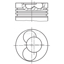 stūmoklis
                                MAHLE                                                030 57 00, MAHLE, 0305700, au