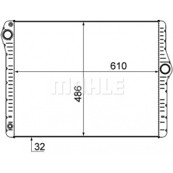 Aušinimo radiatorius
                                MAHLE                                                CR 1585 000S, MAHL