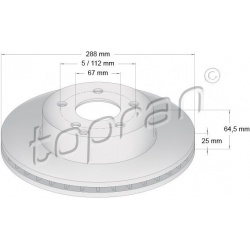 stabdžių diskas (1vnt) COATED
                                TOPRAN                                                401 709
