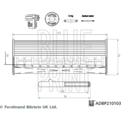 alyvos filtras
                                BLUE PRINT                                                ADBP210103, BLUE PRI