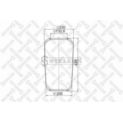 pneumatinė oro pagalvė
                                STELLOX                                                90-08840-SX, 