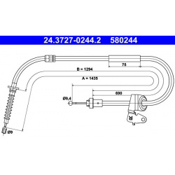 trosas, stovėjimo stabdys
                                ATE                                                24.3727-0244.2,