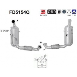 DPF, kietųjų dalelių filtras
FD5154Q, AS, FD5154Q, auto detalė
