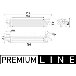 tarpinis suslėgto oro aušintuvas, kompresorius BEHR *** PREMIUM LINE ***
                                MAHLE             