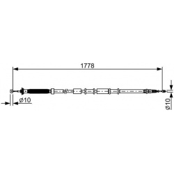 trosas, stovėjimo stabdys
                                BOSCH                                                1 987 482 509