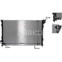Aušinimo radiatorius
                                MAHLE                                                CR 985 000S, MAHLE