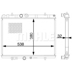 Aušinimo radiatorius
                                MAHLE                                                CR 1597 000S, MAHL