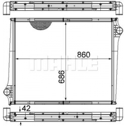 Aušinimo radiatorius
                                MAHLE                                                CR 745 000S, MAHLE