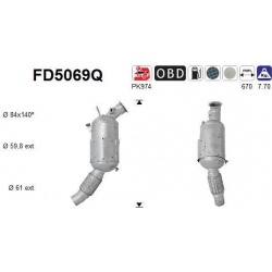 DPF, kietųjų dalelių filtras
                                                FD5069Q, AS, FD5069Q, auto detalė