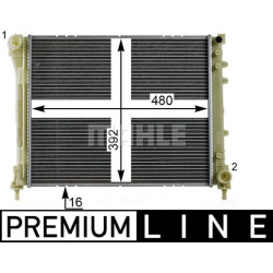 Aušinimo radiatorius
MAHLE CR 2004 000P, MAHL