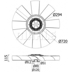 ventiliatorius, radiatoriaus BEHR
                                MAHLE                                                CFF 41