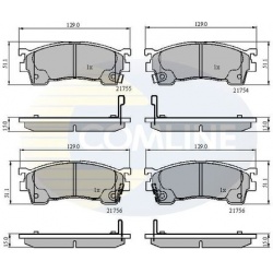 stabdžių trinkelių rinkinys, diskinis stabdys
                                COMLINE                                     