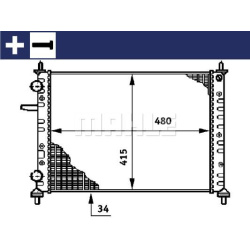 Aušinimo radiatorius
                                MAHLE                                                CR 631 000S, MAHLE