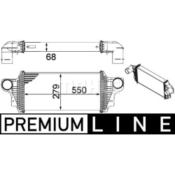 tarpinis suslėgto oro aušintuvas, kompresorius BEHR *** PREMIUM LINE ***
                                MAHLE             