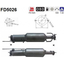 DPF, kietųjų dalelių filtras
                                                FD5026, AS, FD5026, auto detalė